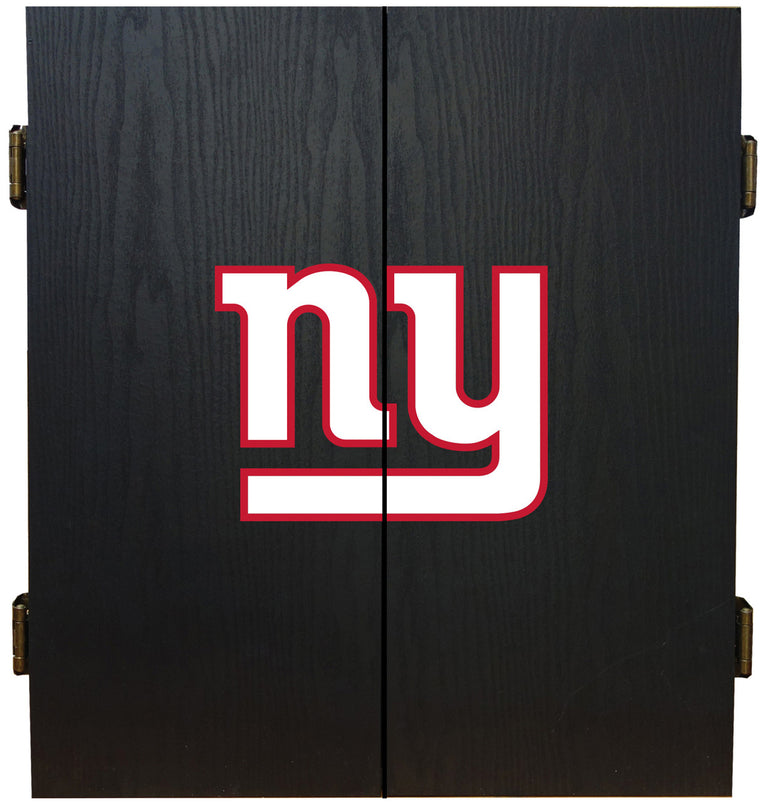 New York Giants Dartboard Cabinet Set Fan's Choice