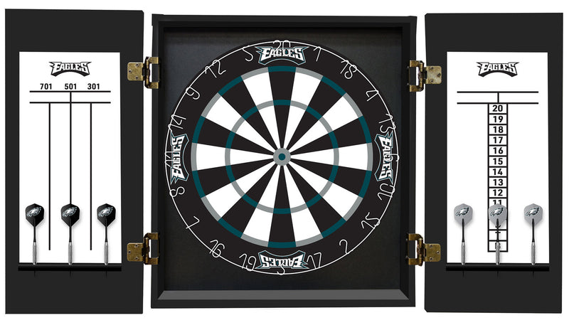 Philadelphia Eagles Dartboard Cabinet Set Fan's Choice
