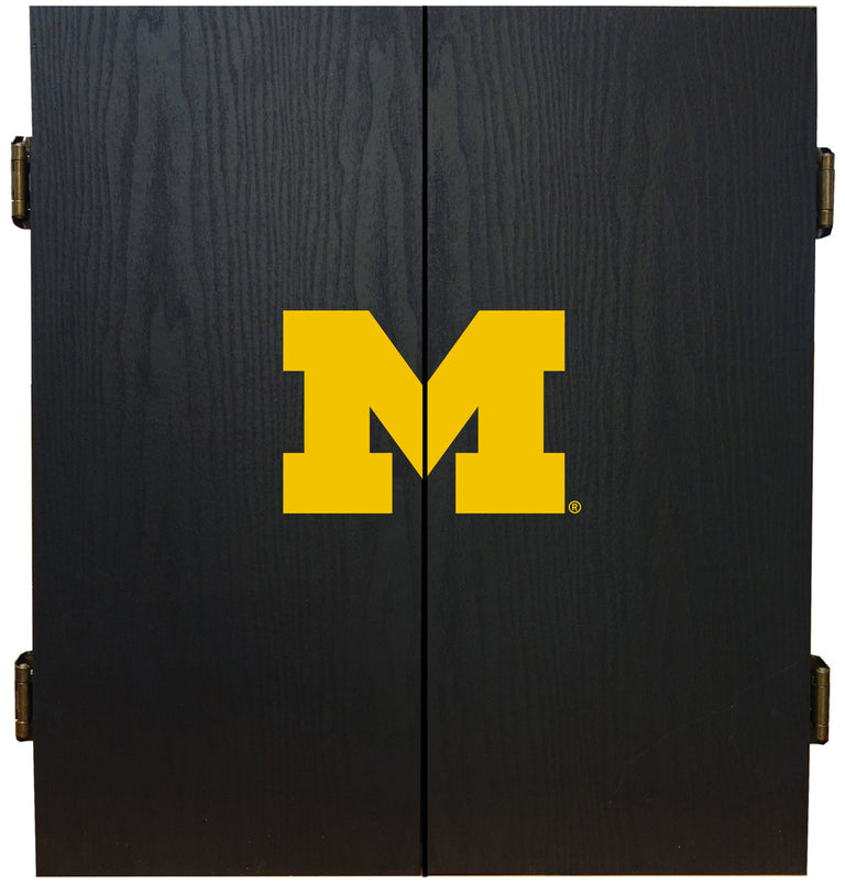 University of Michigan Dartboard Cabinet Set Fan's Choice