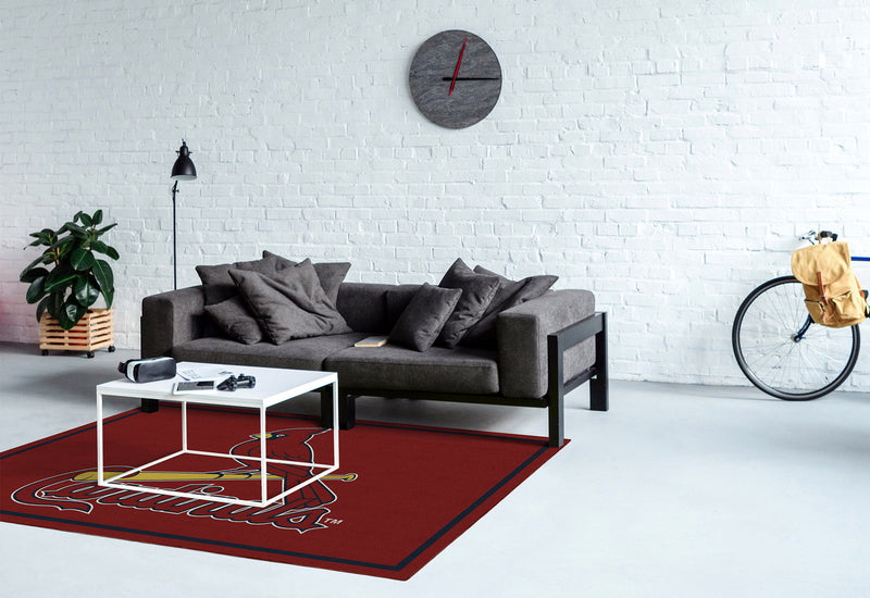St Louis Cardinals Rug Team Spirit