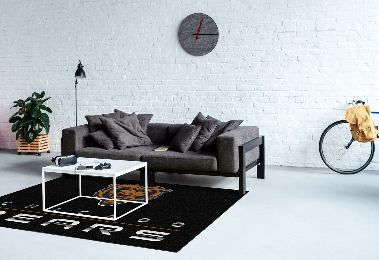 Chicago Bears Rug Chrome