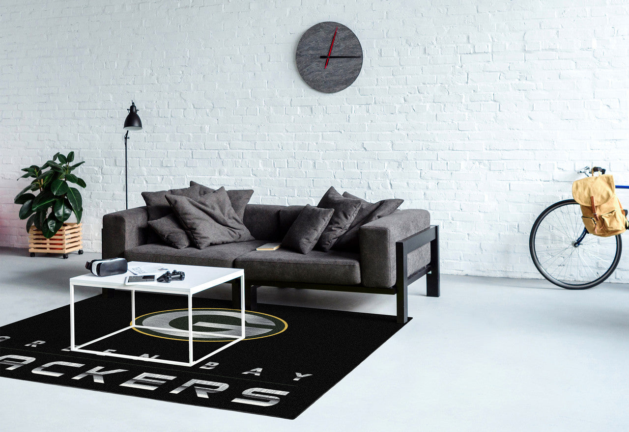 Green Bay Packers Rug Chrome