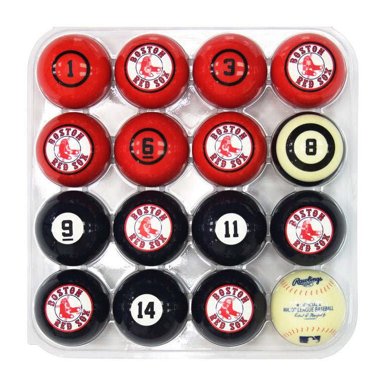 Boston Red Sox Pool Balls with Numbers