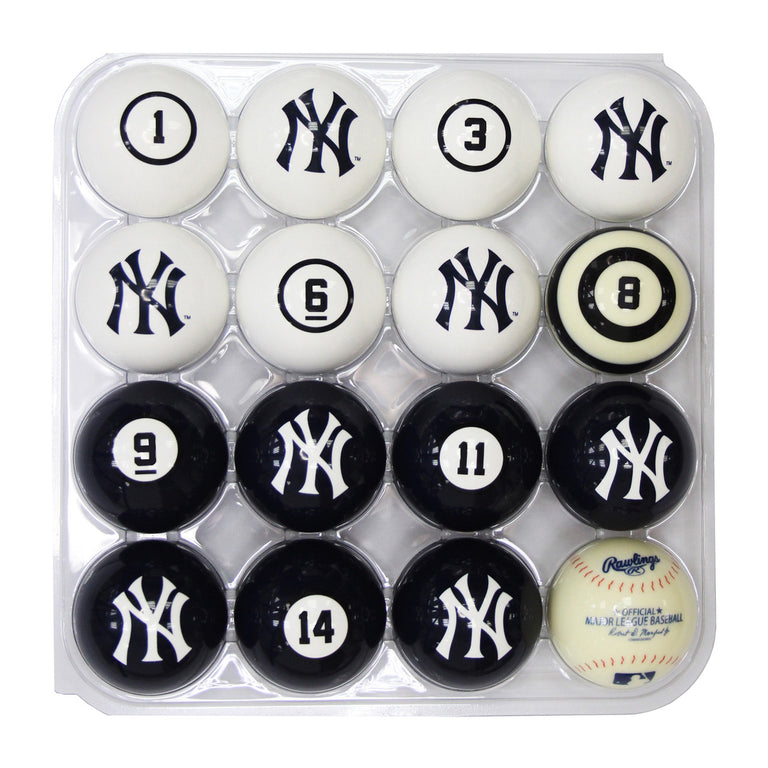 New York Yankees Pool Balls with Numbers