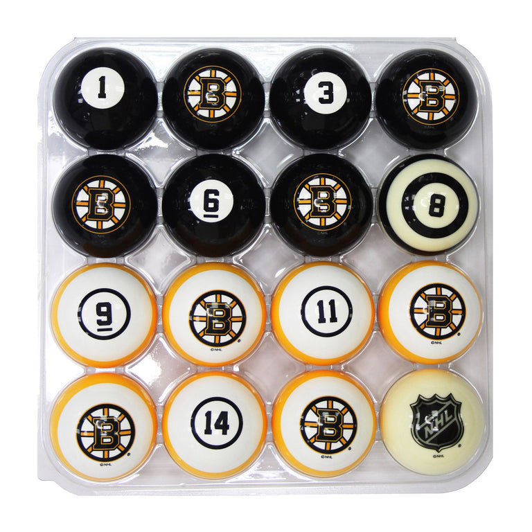 Boston Bruins Pool Balls with Numbers