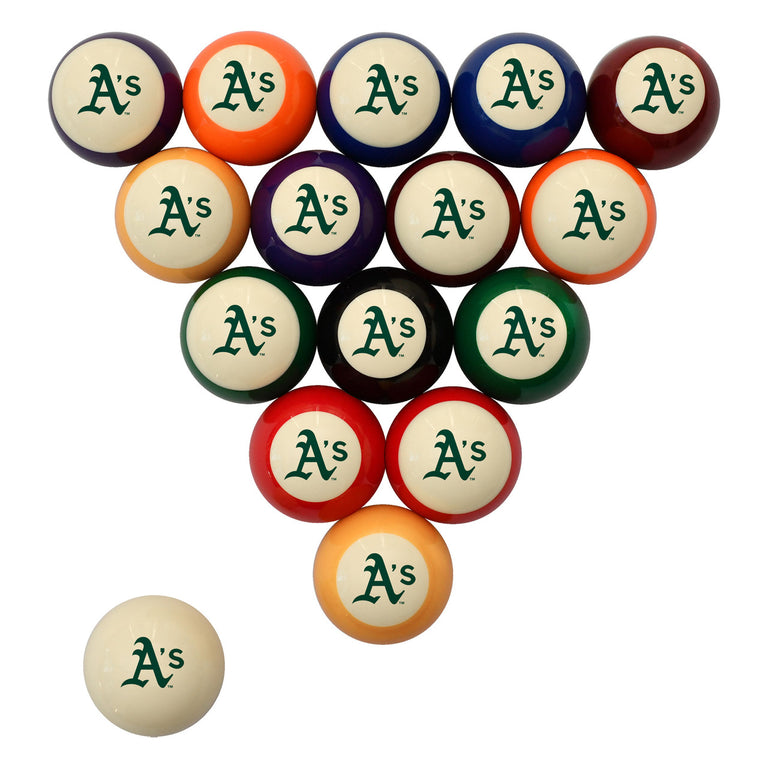 Oakland Athletics Pool Balls - Retro Balls Set