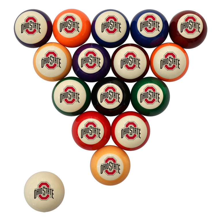 Ohio State University Pool Balls - Retro Balls Set