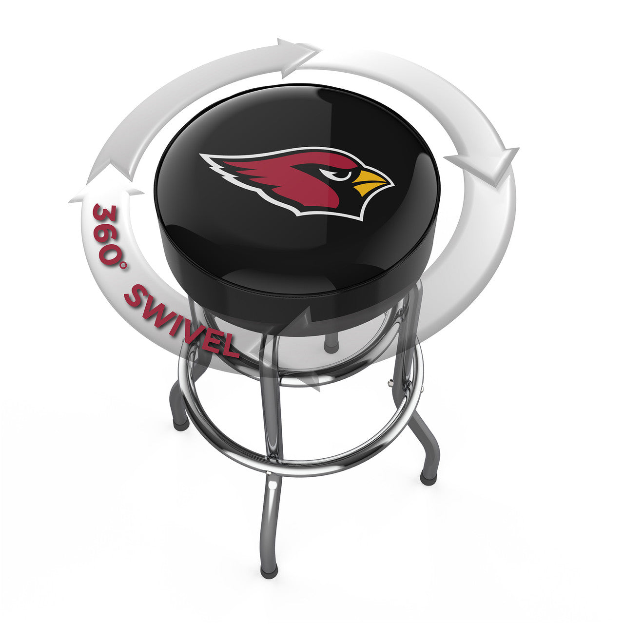 Arizona Cardinals Bar Stool Chrome