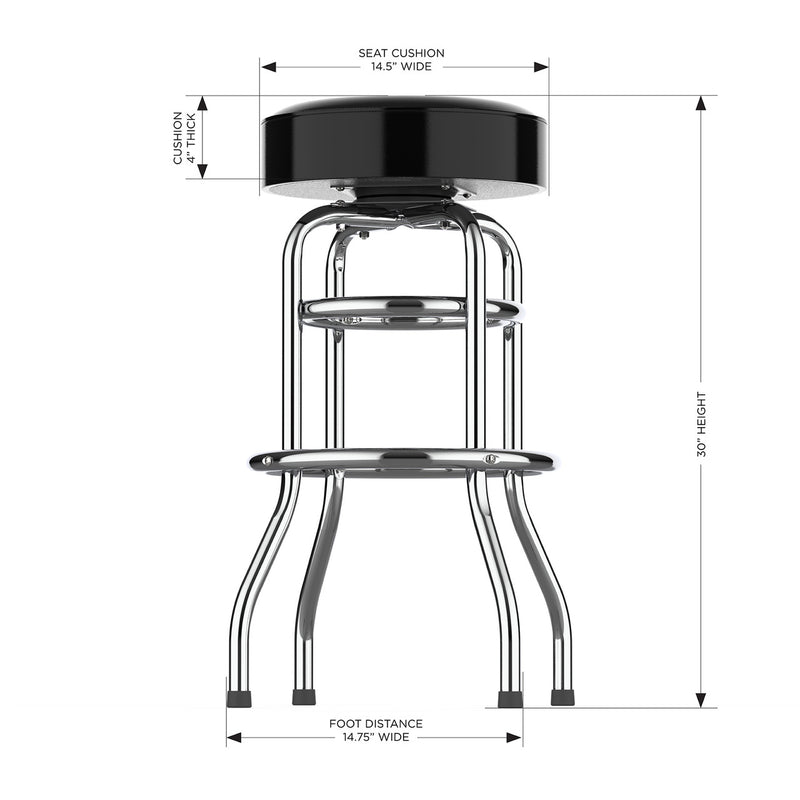Arizona Cardinals Bar Stool Chrome