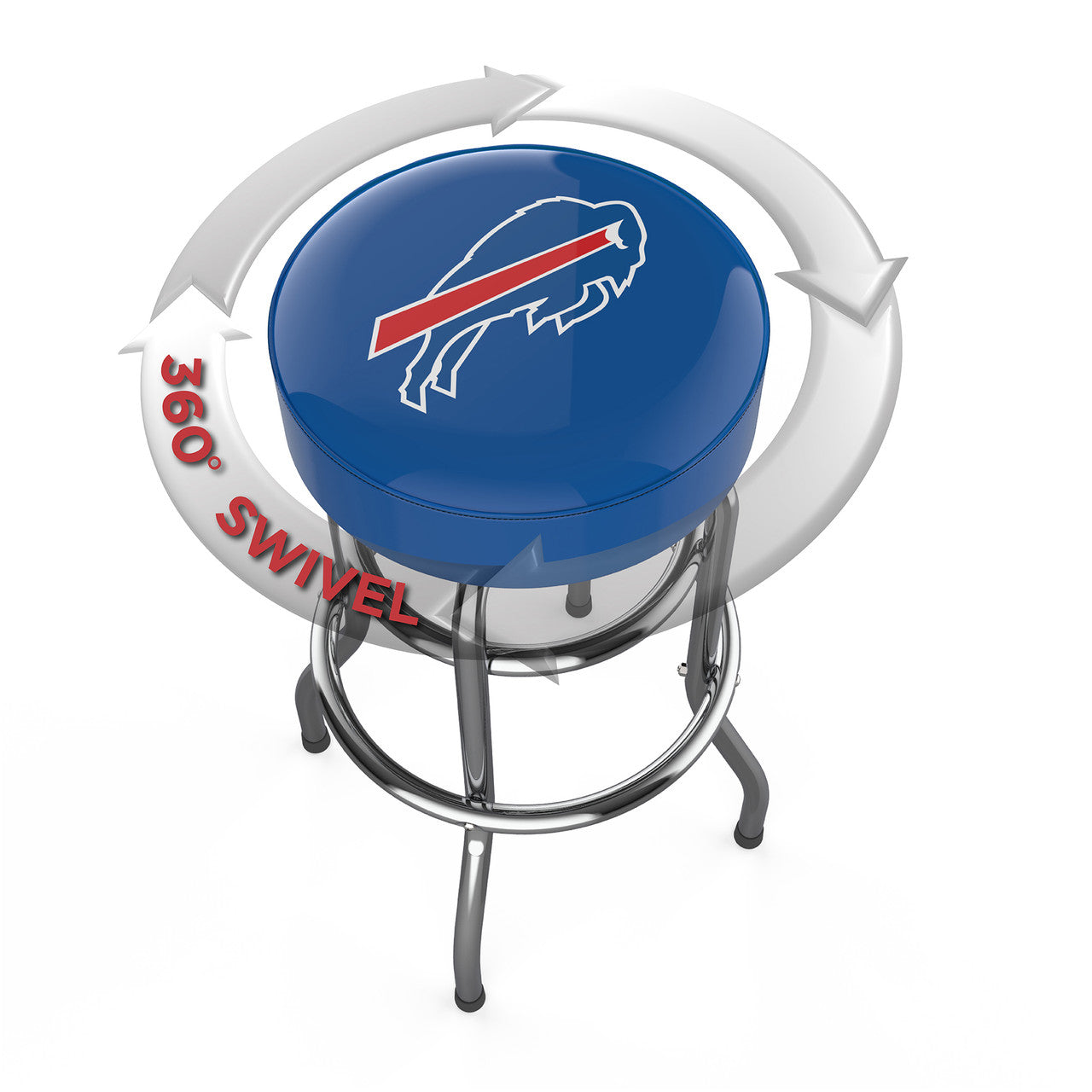 Buffalo Bills Bar Stool Chrome