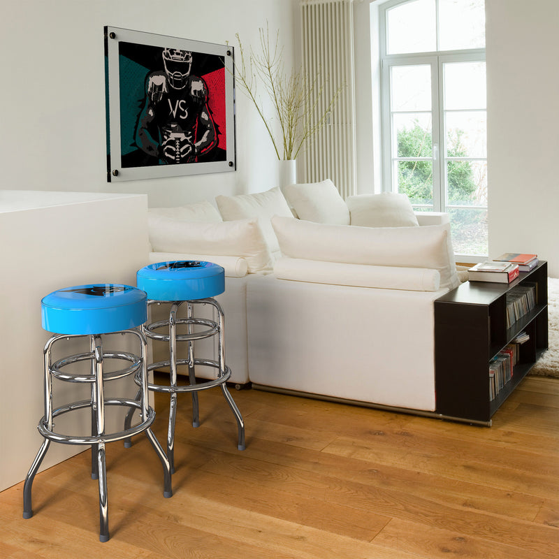 Carolina Panthers Bar Stool Chrome