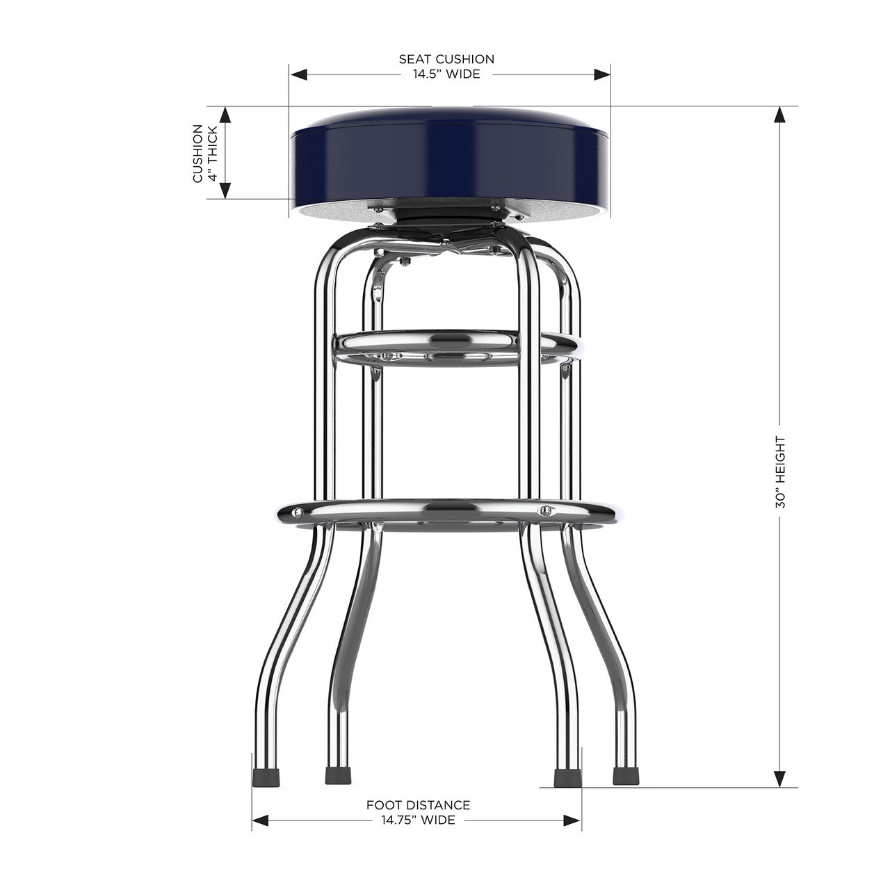 Chicago Bears Bar Stool Chrome