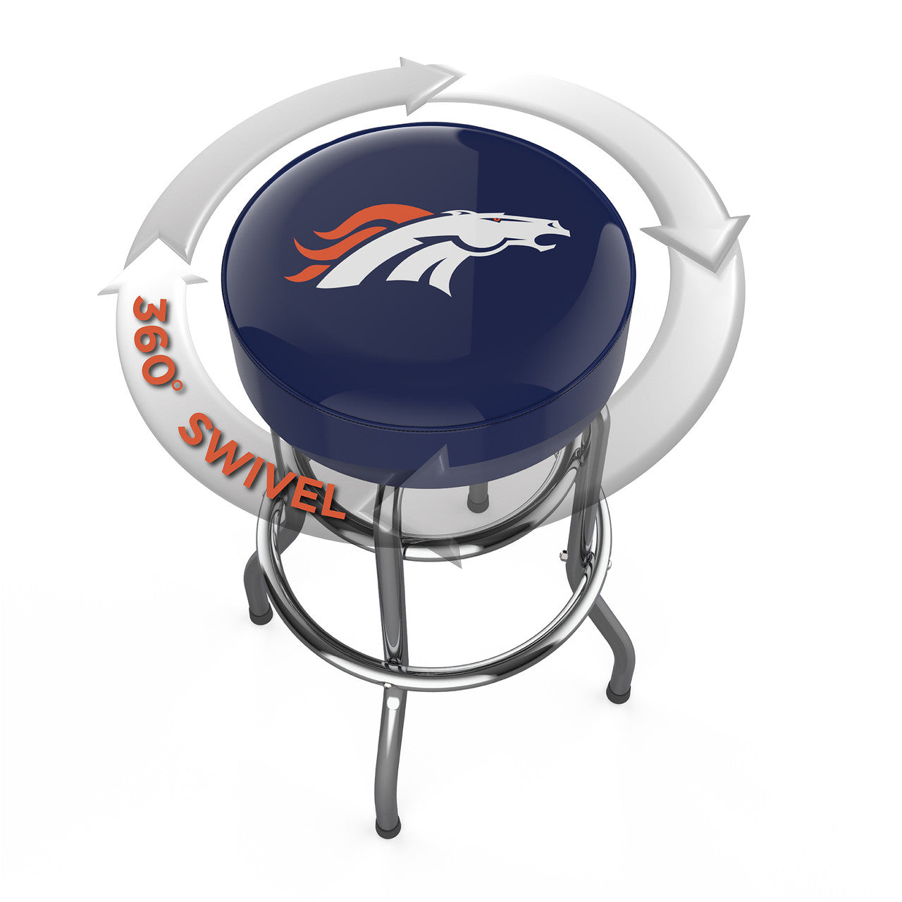 Denver Broncos Bar Stool Chrome