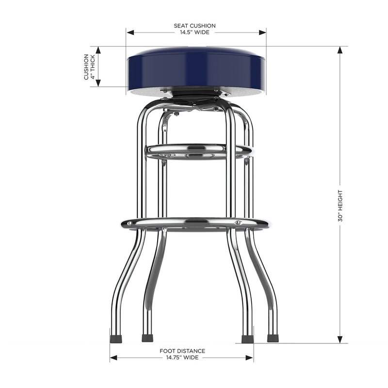 Denver Broncos Bar Stool Chrome