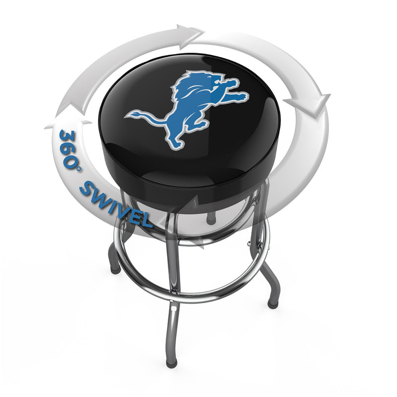 Detroit Lions Bar Stool Chrome