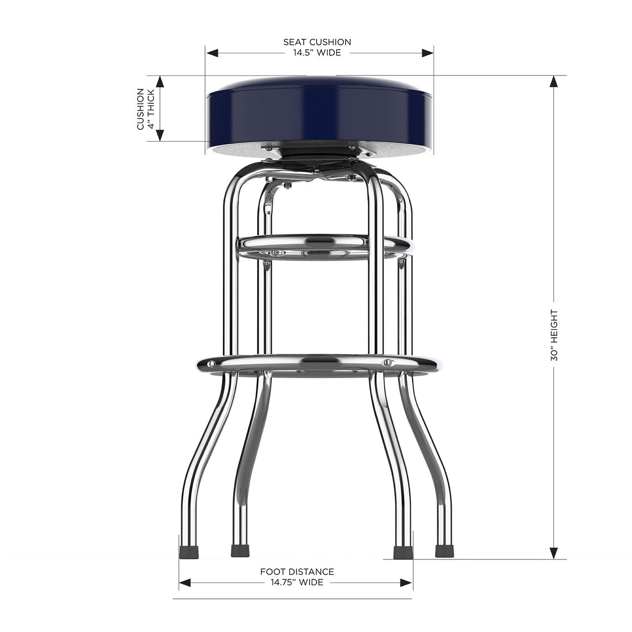 Houston Texans Bar Stool Chrome