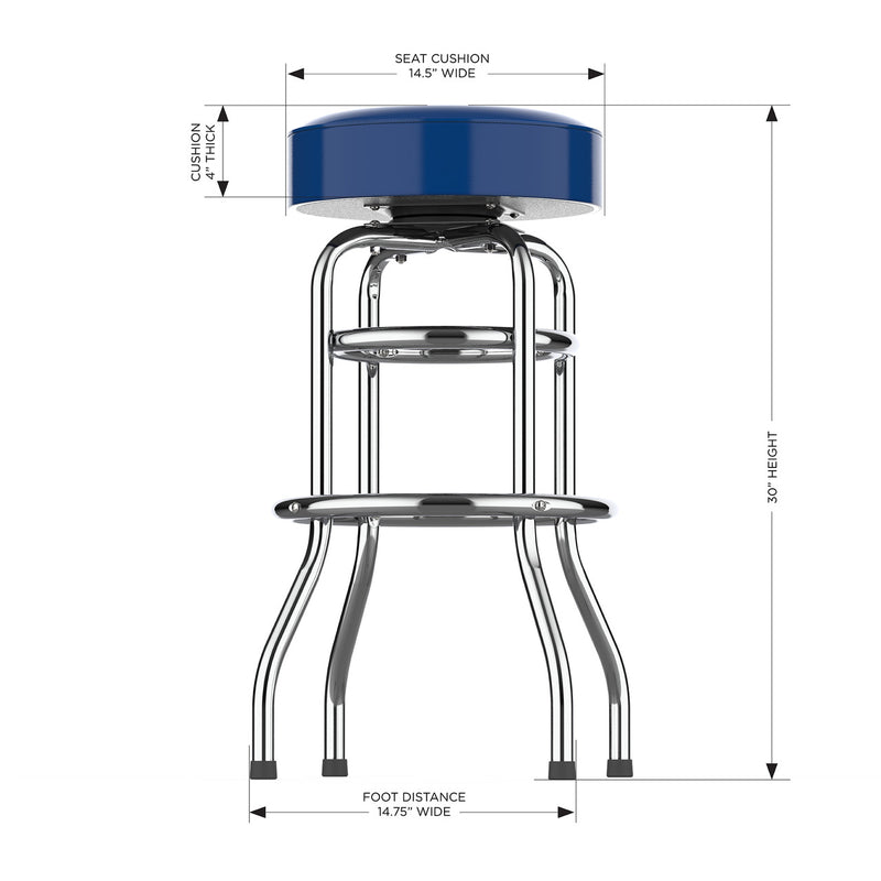 Indianapolis Colts Bar Stool Chrome