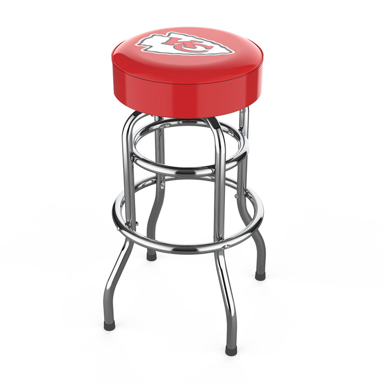 Kansas City Chiefs Bar Stool Chrome