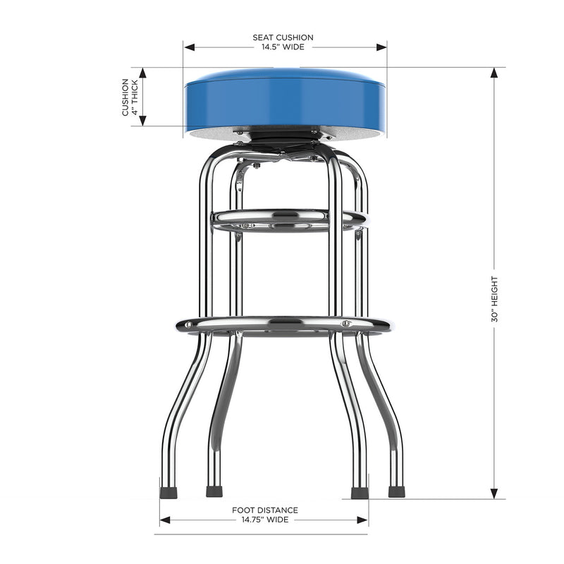 Los Angeles Chargers Bar Stool Chrome