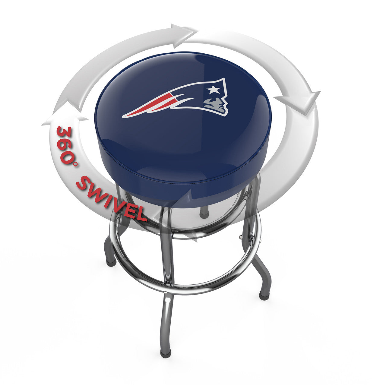 New England Patriots Bar Stool Chrome