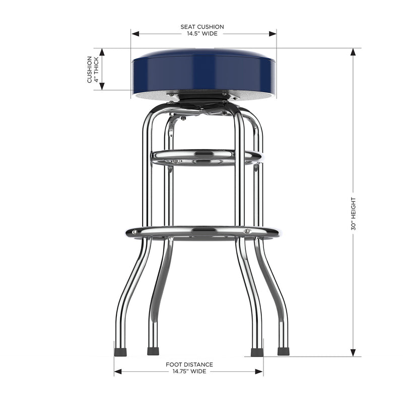New England Patriots Bar Stool Chrome
