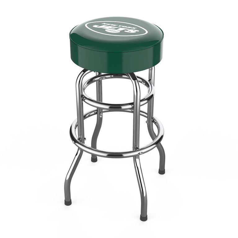 New York Jets Bar Stool Chrome