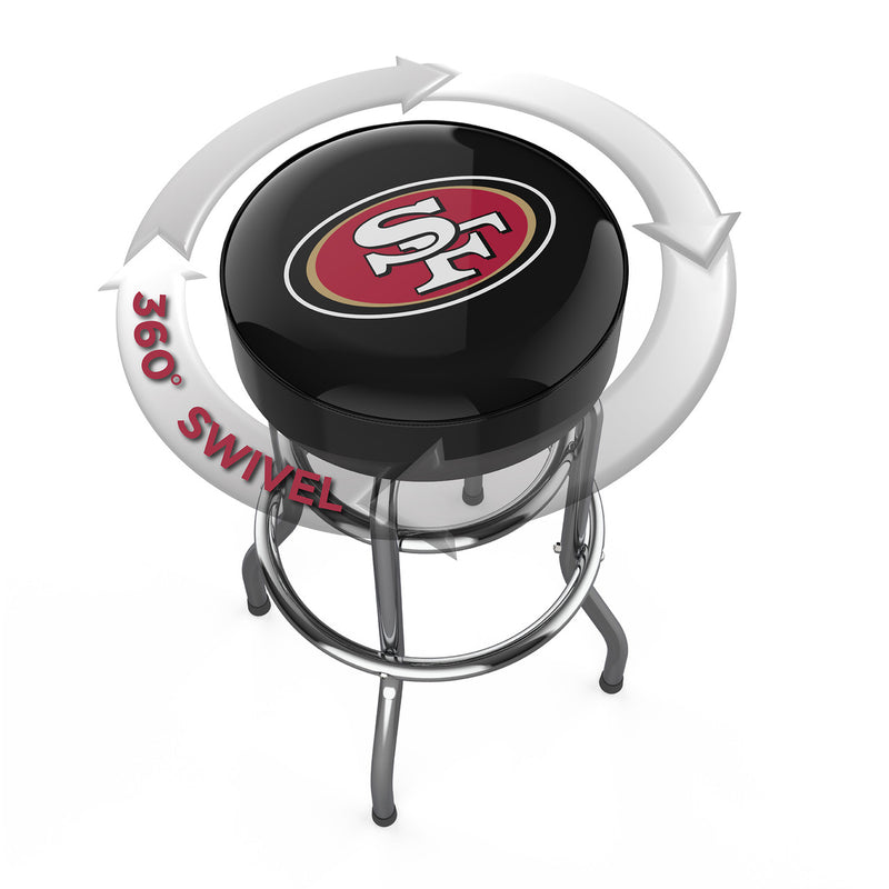 San Francisco 49ers Bar Stool Chrome