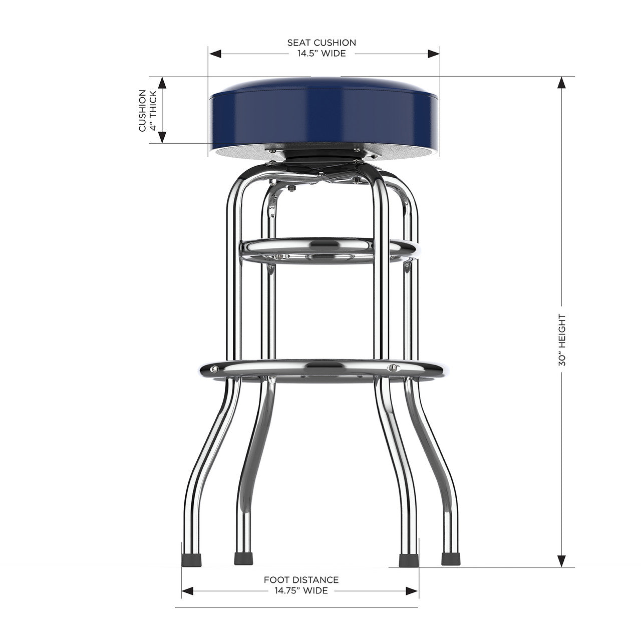 Tennessee Titans Bar Stool Chrome