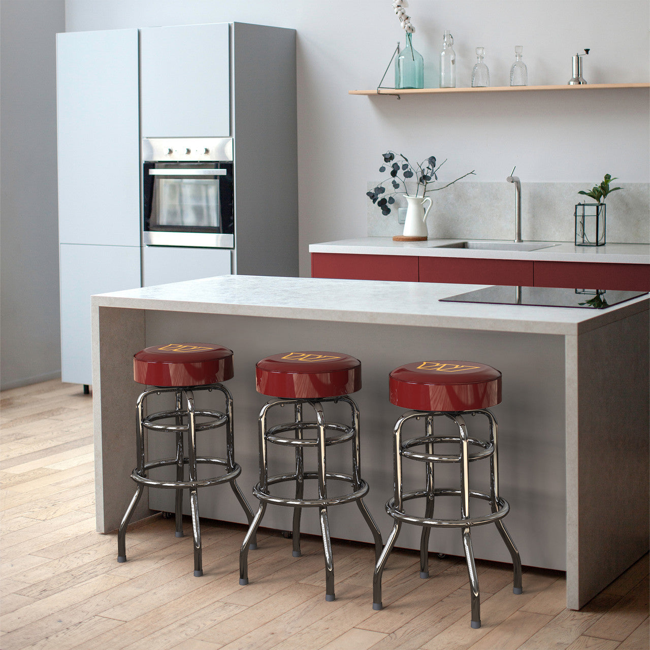 Washington Commanders Bar Stool Chrome