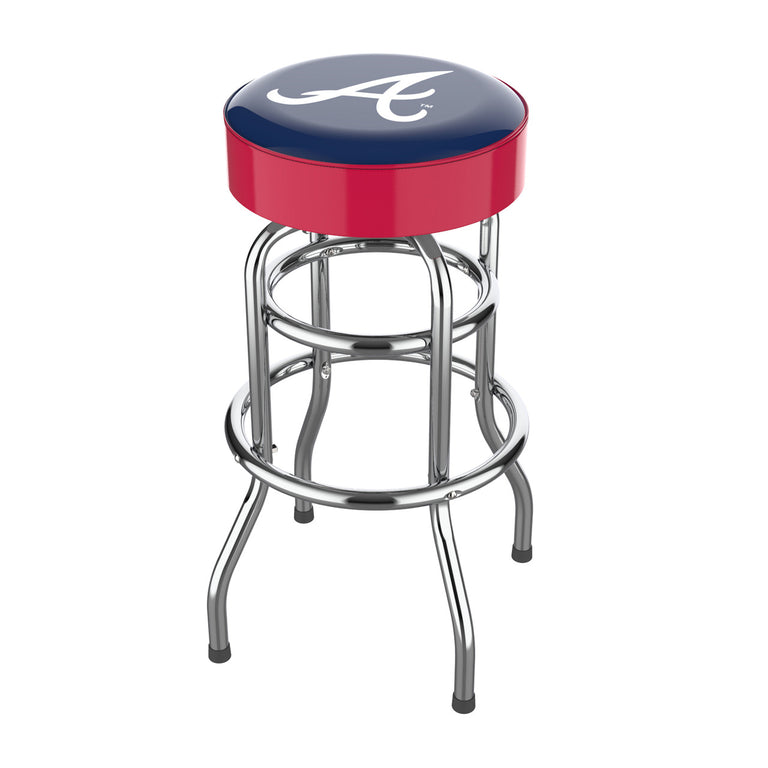 Atlanta Braves Bar Stool Chrome