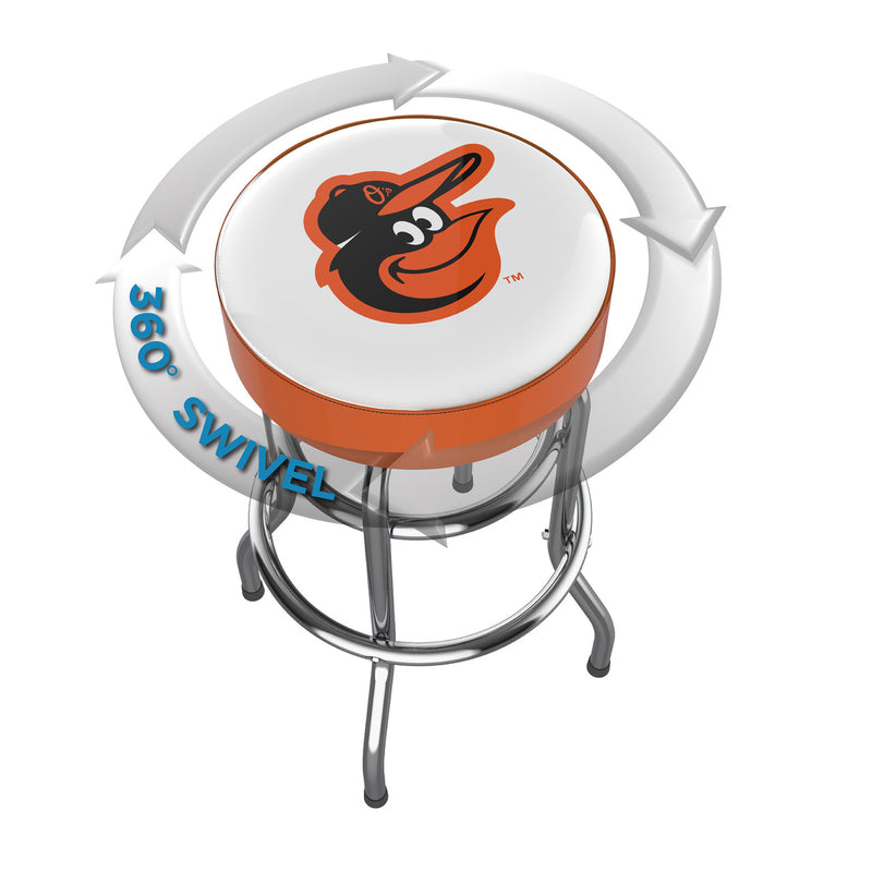 Baltimore Orioles Bar Stool Chrome