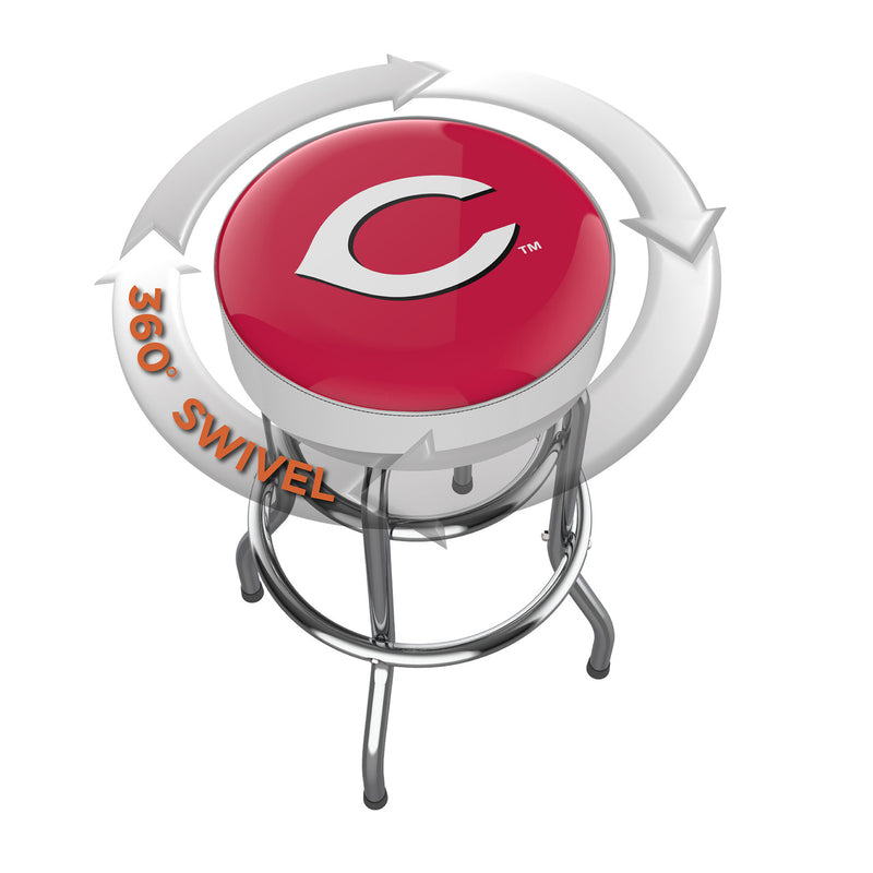 Cincinnati Reds Bar Stool Chrome