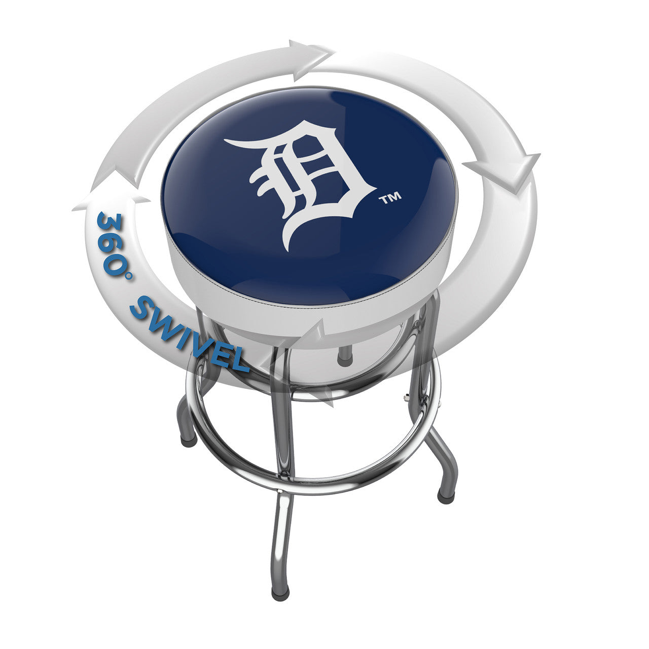 Detroit Tigers Bar Stool Chrome