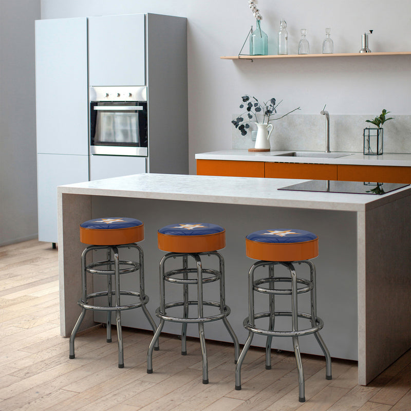 Houston Astros Bar Stool Chrome
