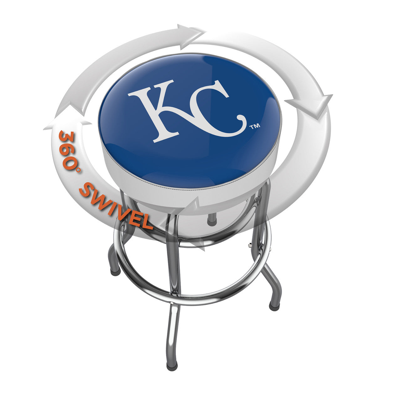 Kansas City Royals Bar Stool Chrome