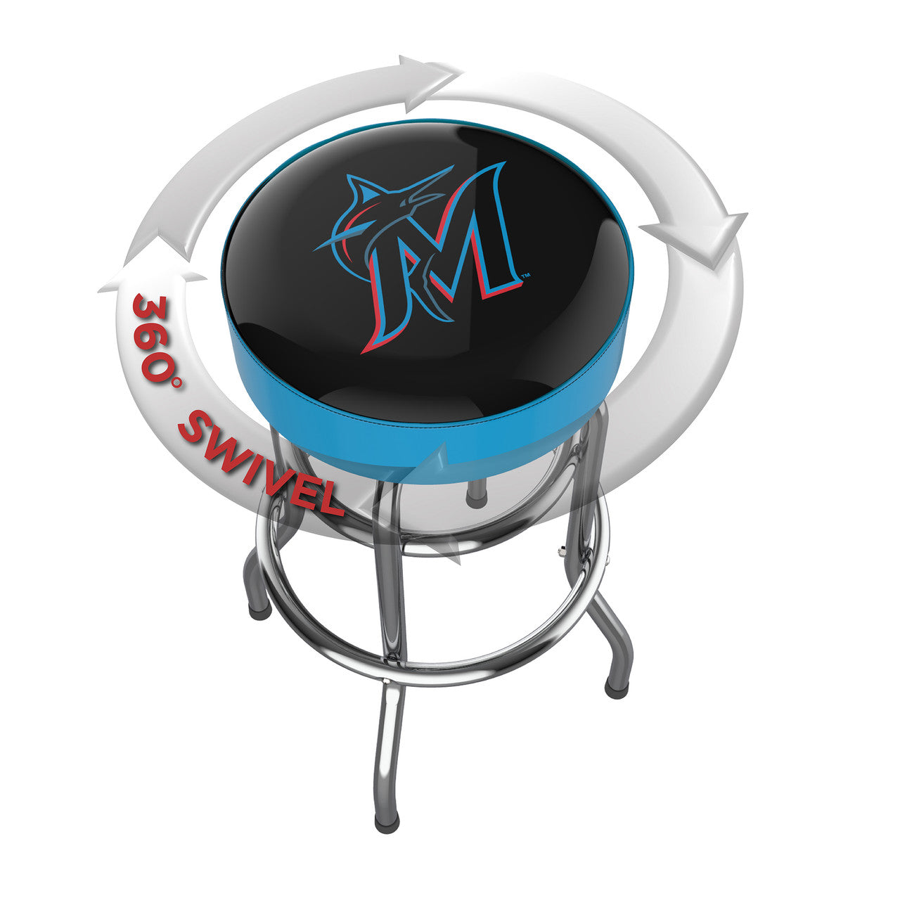 Miami Marlins Bar Stools Chrome