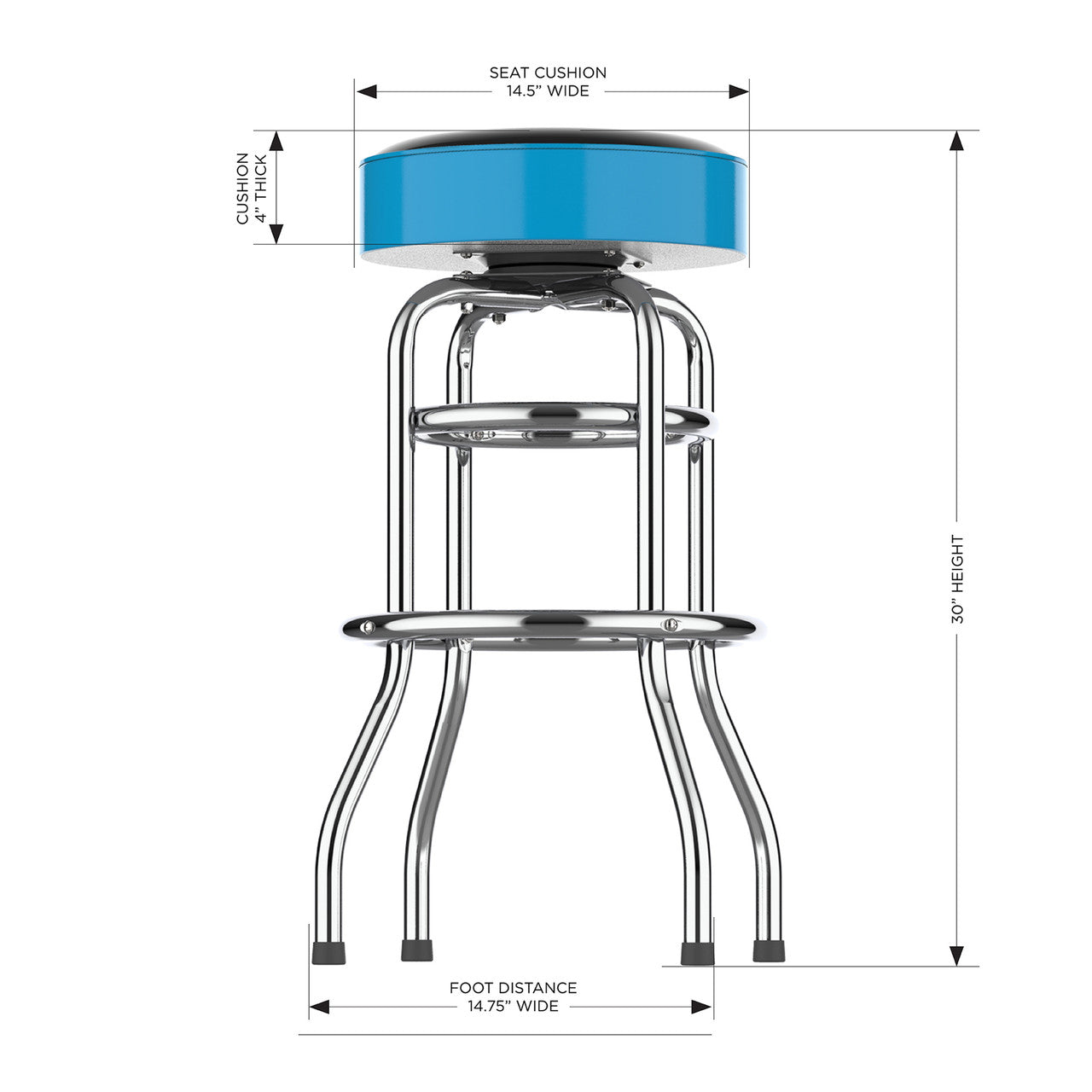 Miami Marlins Bar Stools Chrome