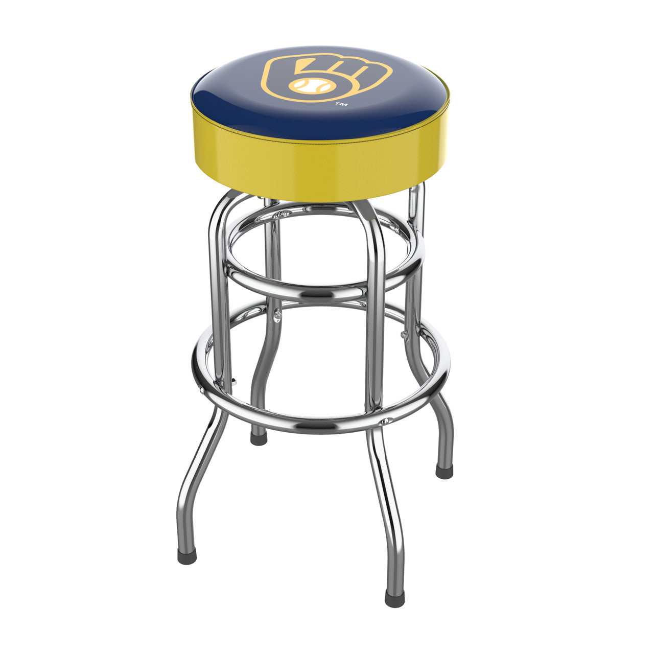 Milwaukee Brewers Bar Stool Chrome