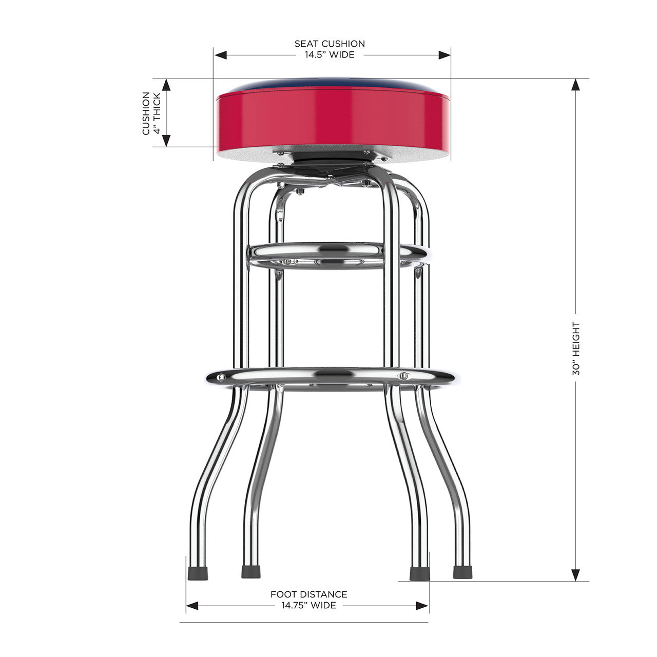 Minnesota Twins Bar Stool Chrome