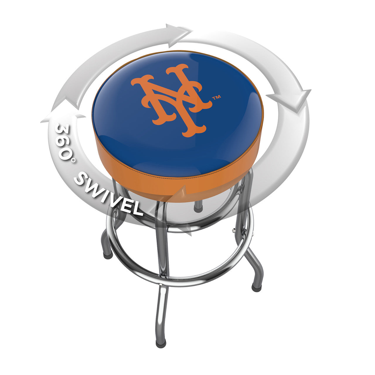 New York Mets Bar Stool Chrome