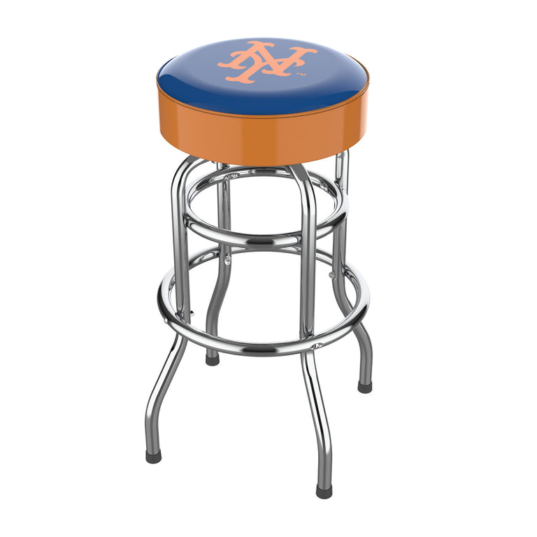 New York Mets Bar Stool Chrome