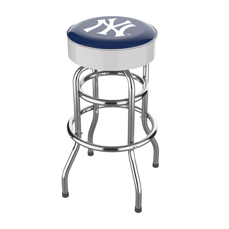 New York Yankees Bar Stool Chrome