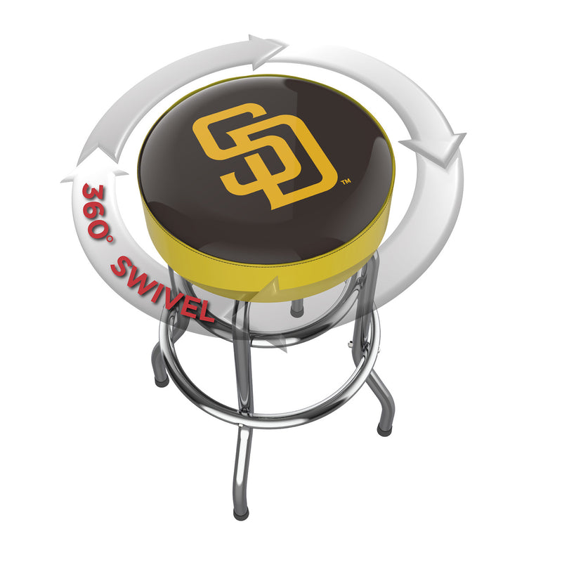 San Diego Padres Bar Stool Chrome