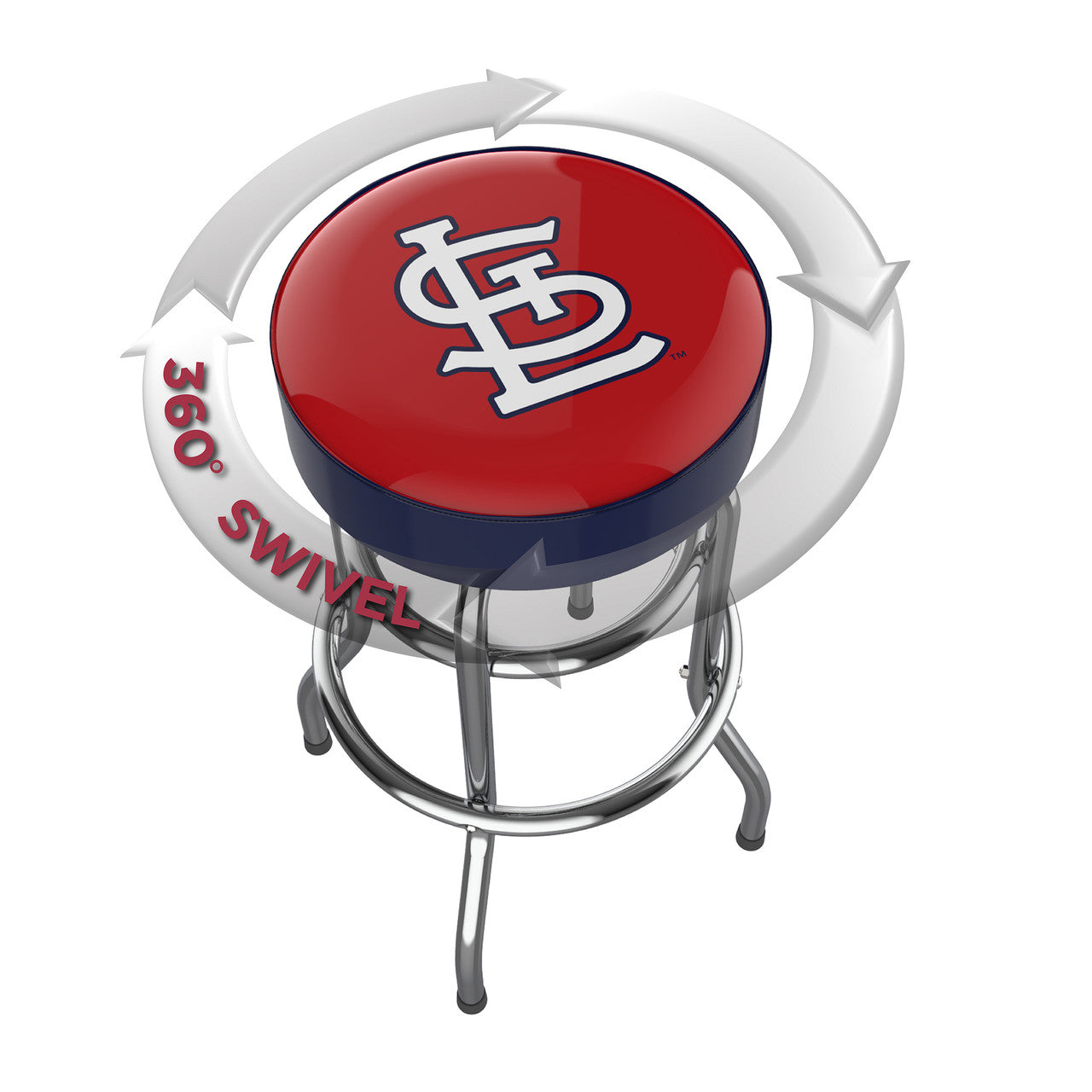 St Louis Cardinals Bar Stool Chrome
