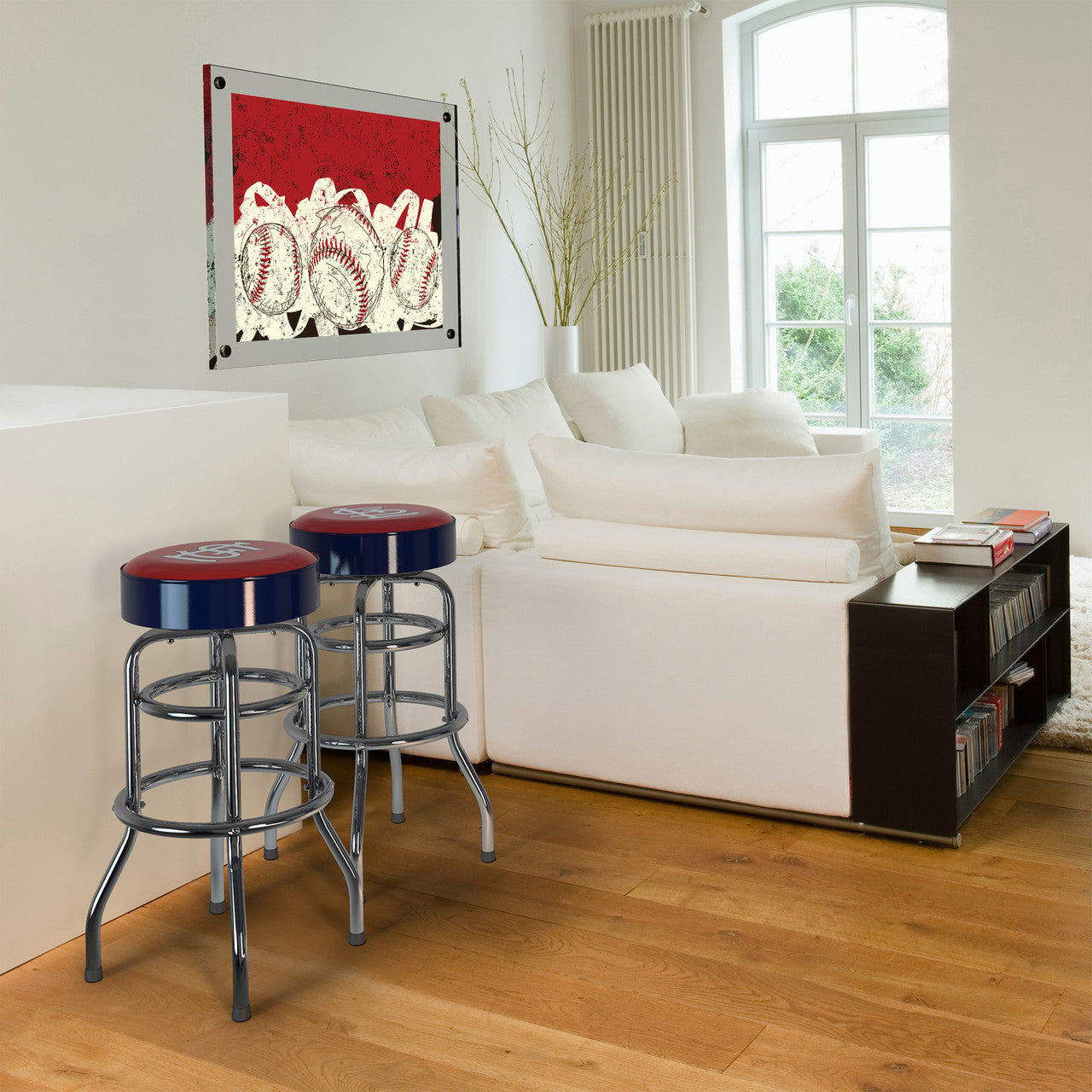St Louis Cardinals Bar Stool Chrome
