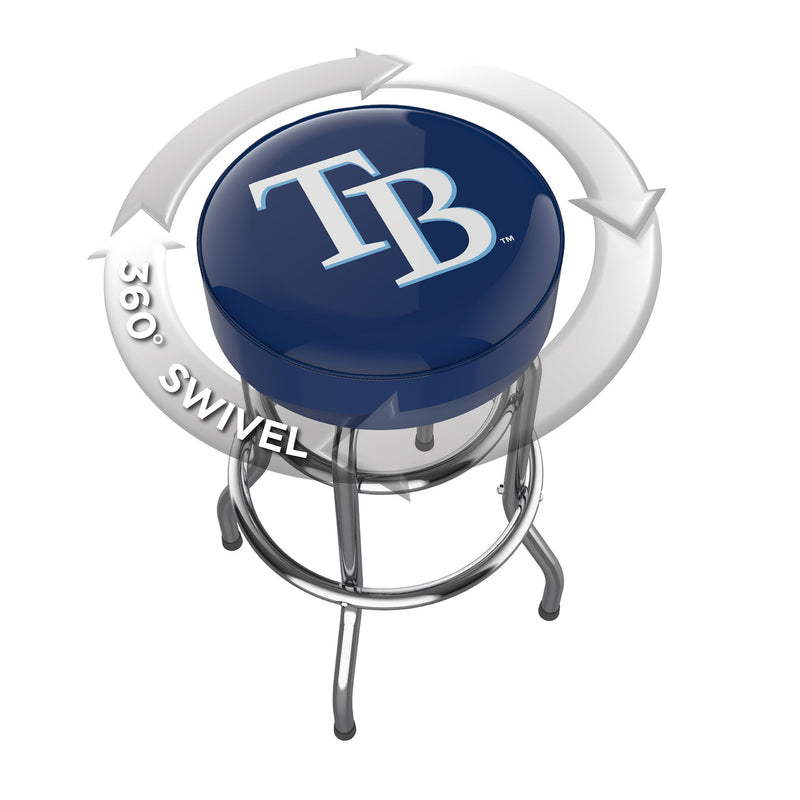 Tampa Bay Devil Rays Bar Stool Chrome