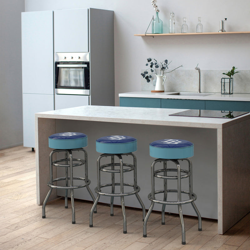 Tampa Bay Devil Rays Bar Stool Chrome