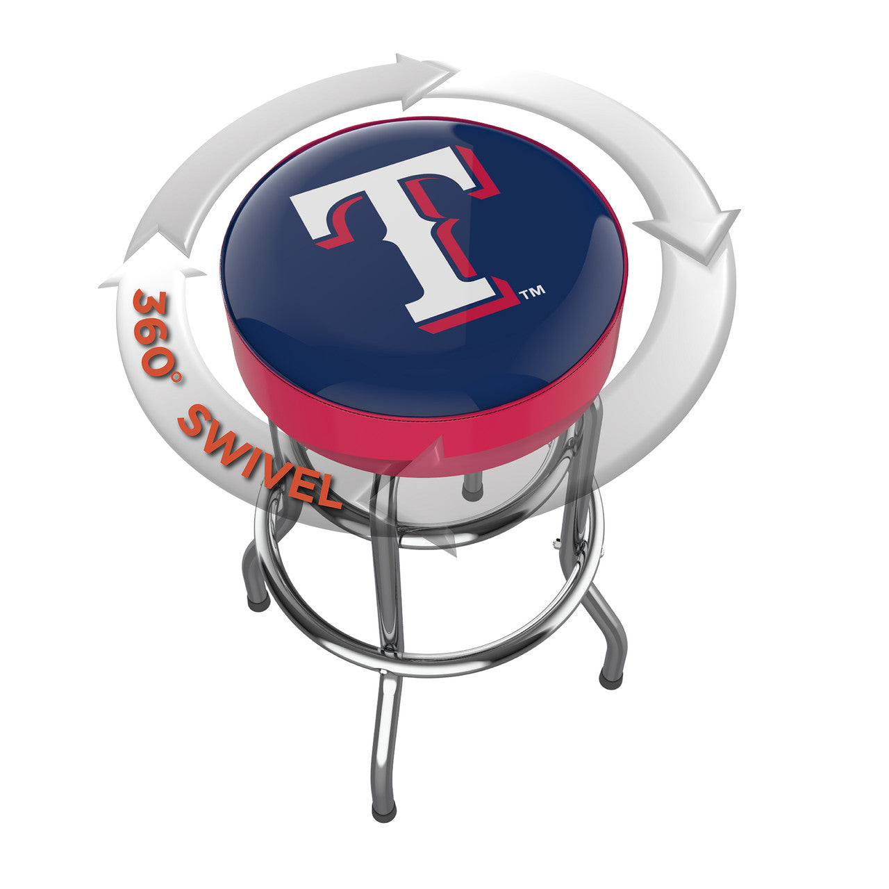Texas Rangers Bar Stool Chrome