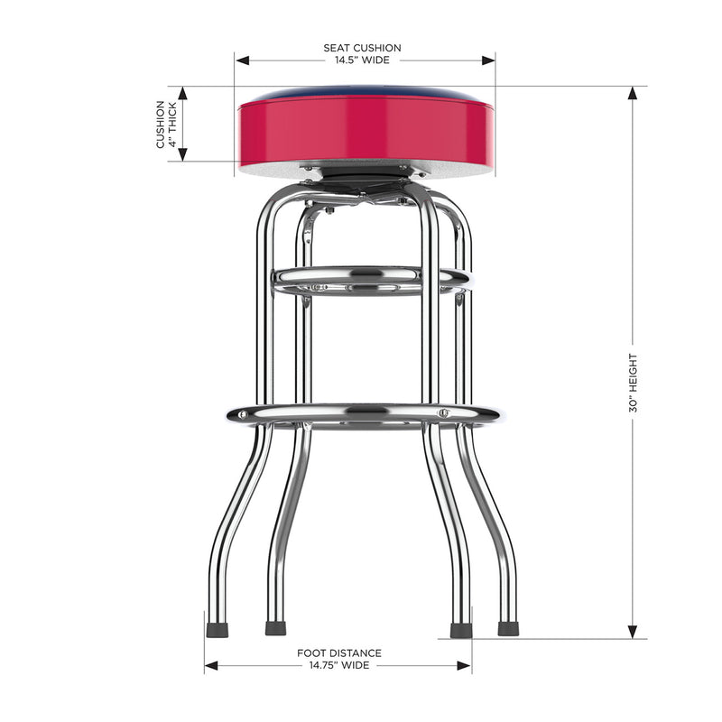Toronto Blue Jays Bar Stool Chrome