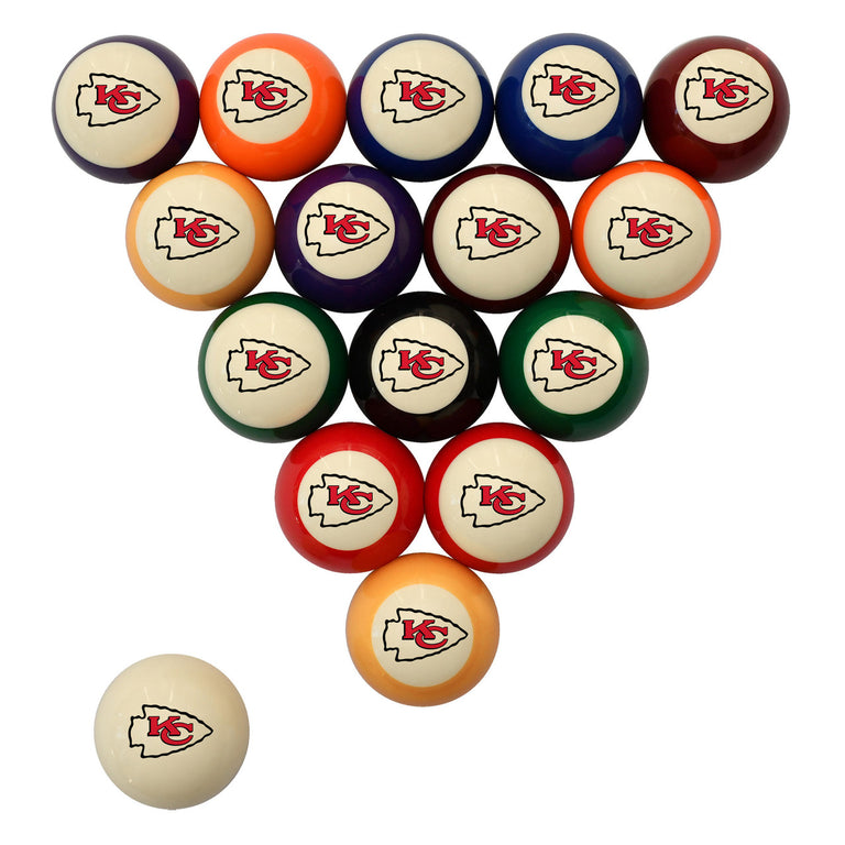 Kansas City Chiefs Pool Balls - Retro Balls Set